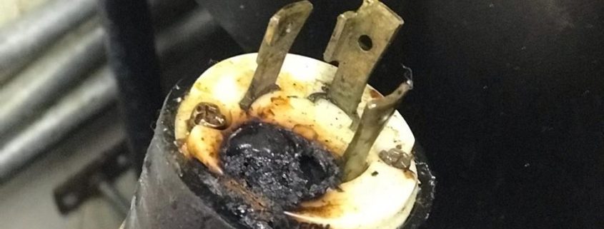 Burned out Prong on Plug Cord