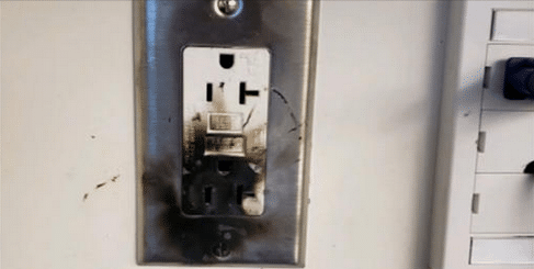 Burned Outlet - see ARCelectric for Residential Electric Services