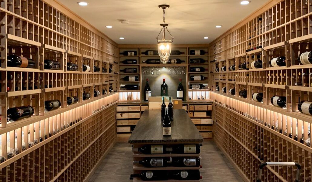 Customized Lighting in Beautiful Wine Cellar