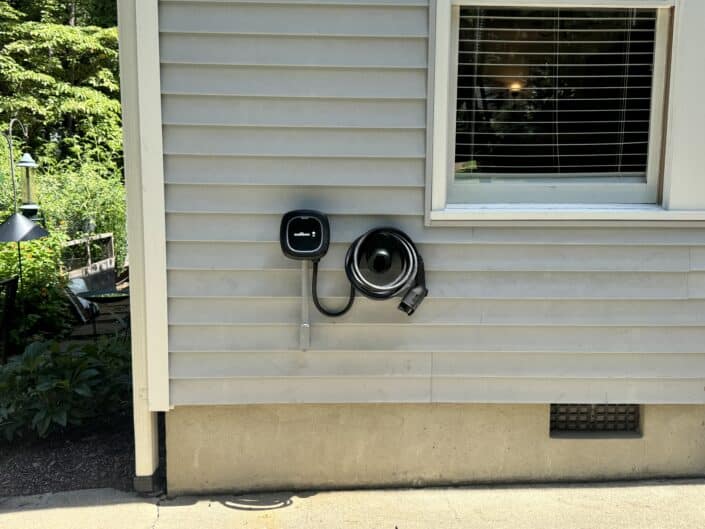 Wallbox charger installed outside