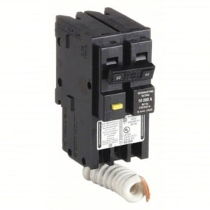 Two-pole GFCI breaker