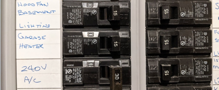 Dedicated circuit breaker installation