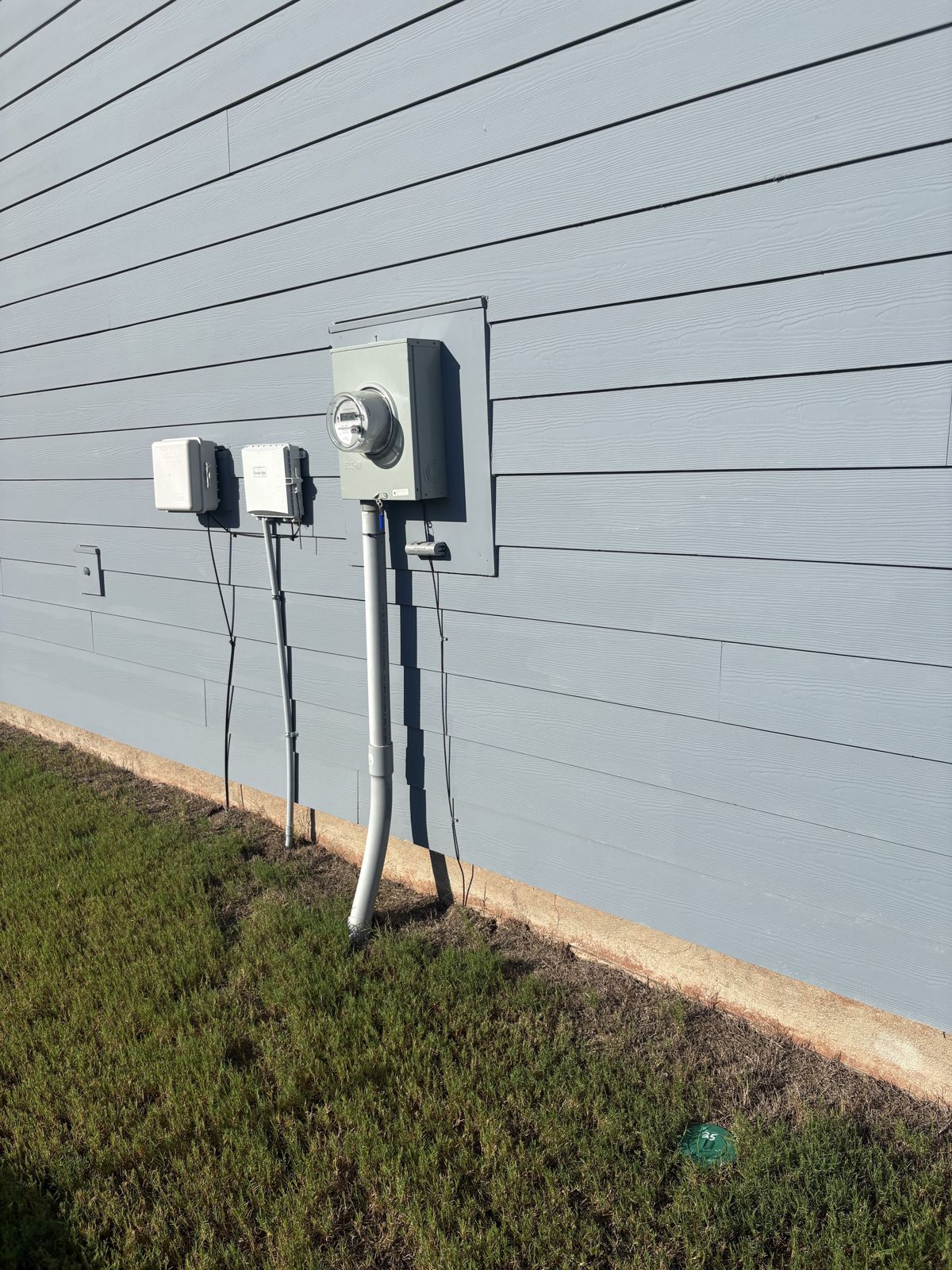 Side of a 2023 home in Holly Springs, NC before a generator inlet was installed